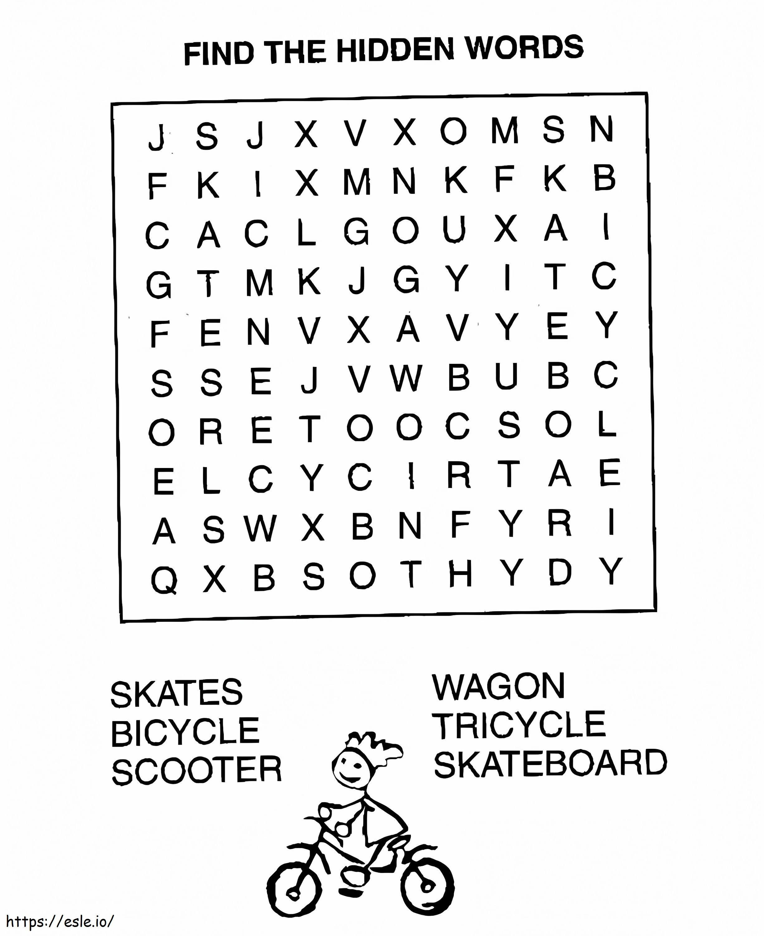Find The Hidden Words Puzzle coloring page