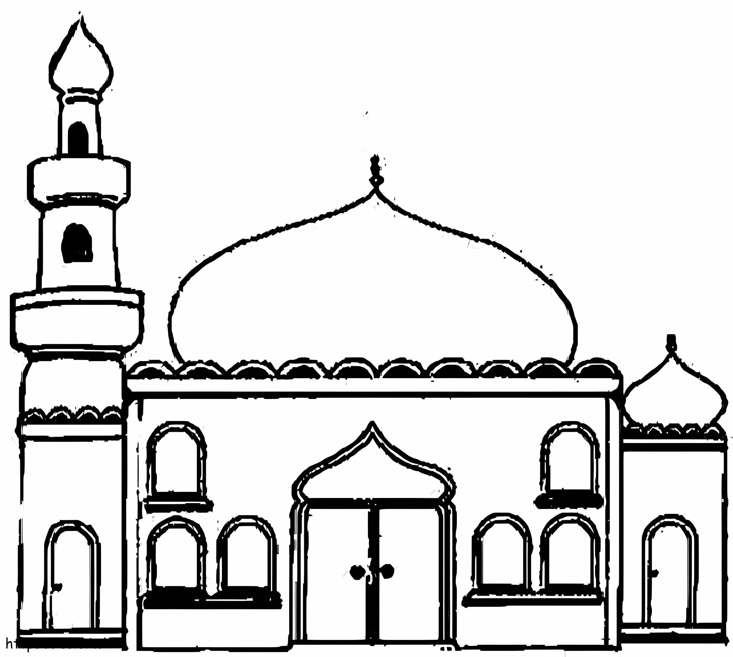 Mesquita 4 para colorir