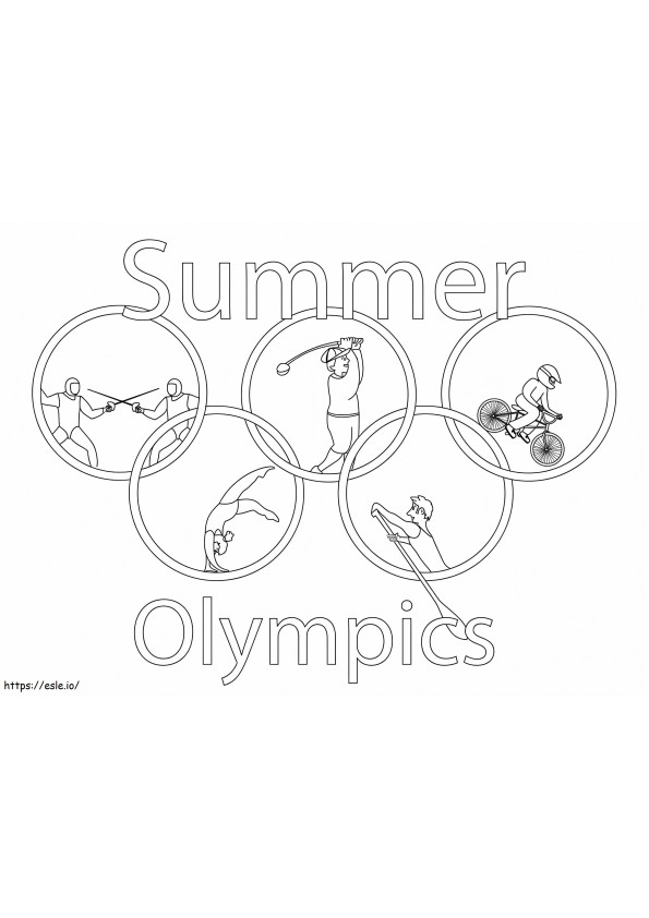 Olympische zomerspelen kleurplaat