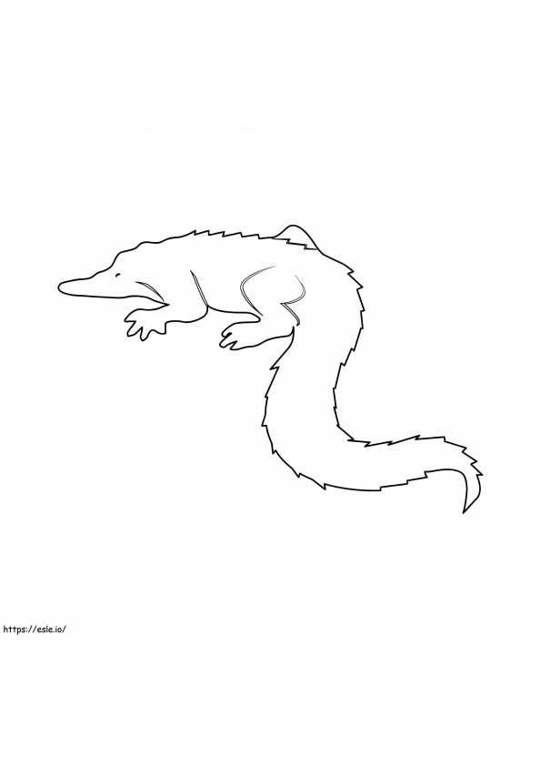 Coloriage Crocodile facile à imprimer dessin
