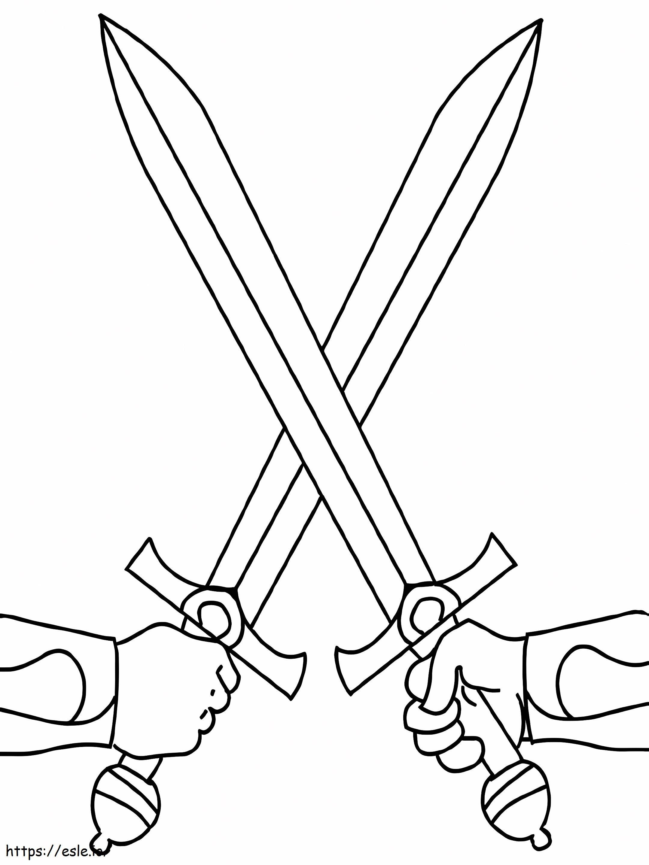 Dibujos para colorear espada 4 para colorear
