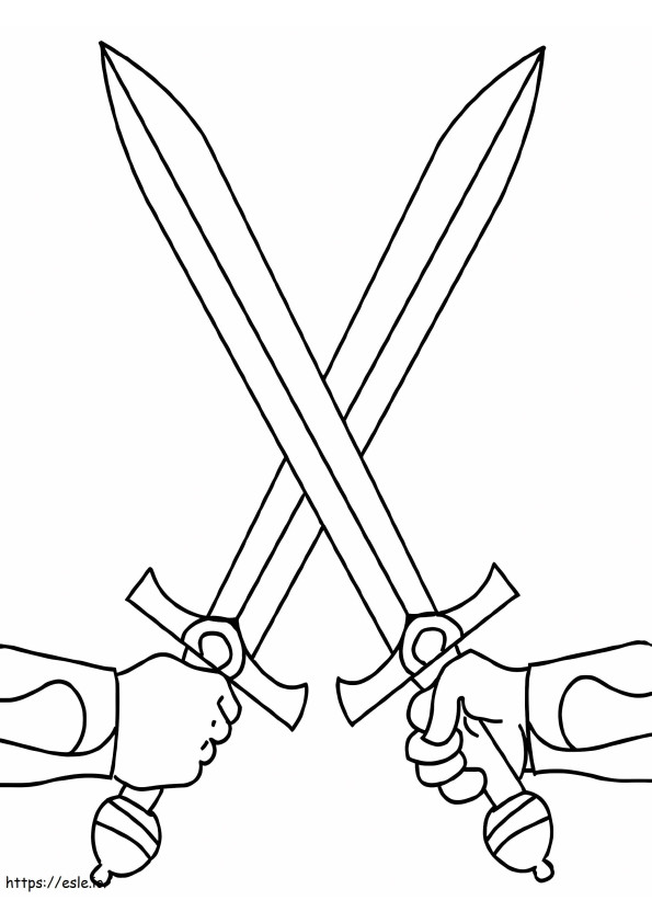 Dibujos para colorear espada 4 para colorear