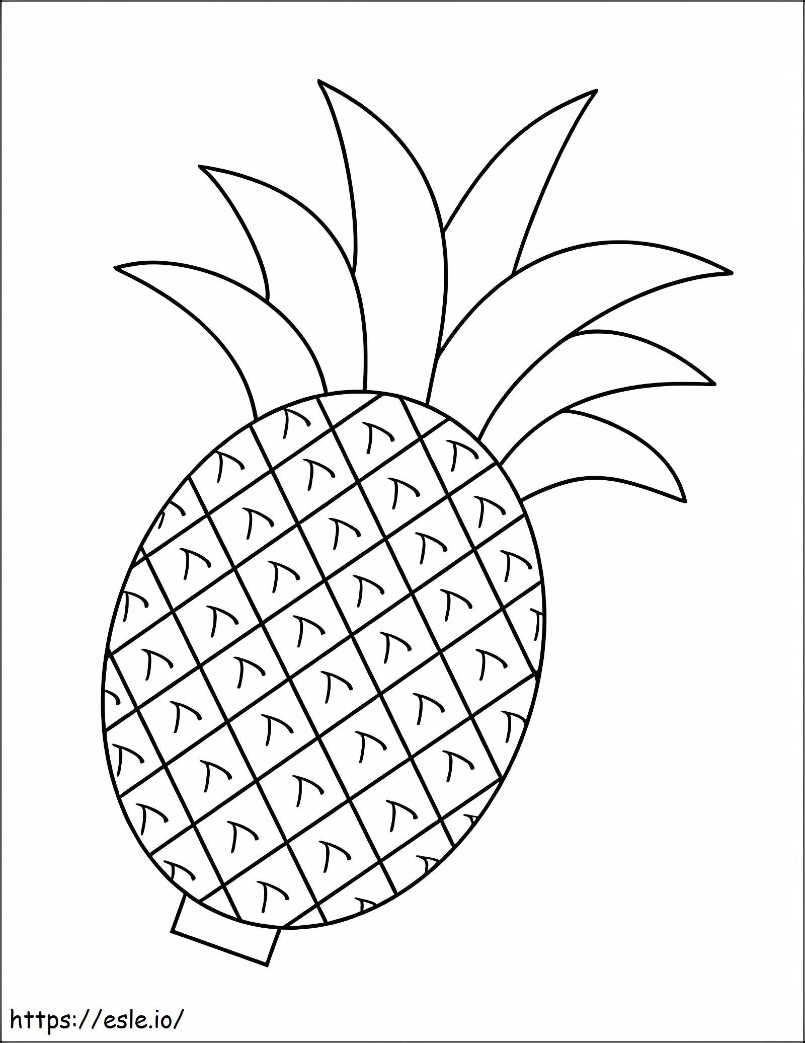 Coloriage Ananas gratuit à imprimer dessin
