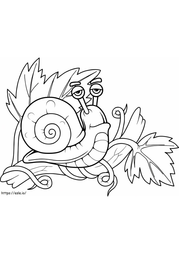 Coloriage Escargot drôle à imprimer dessin