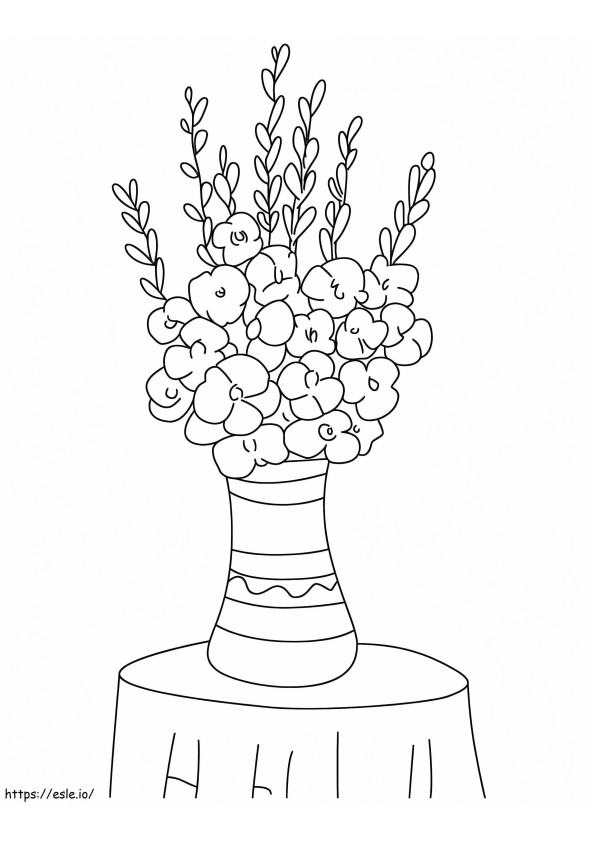 Flores de gladiolo 11 para colorear