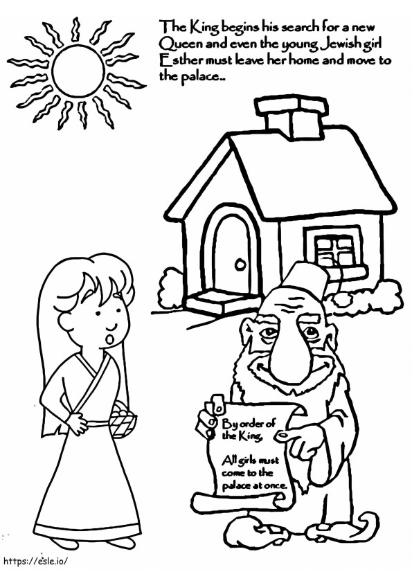 Young Esther coloring page