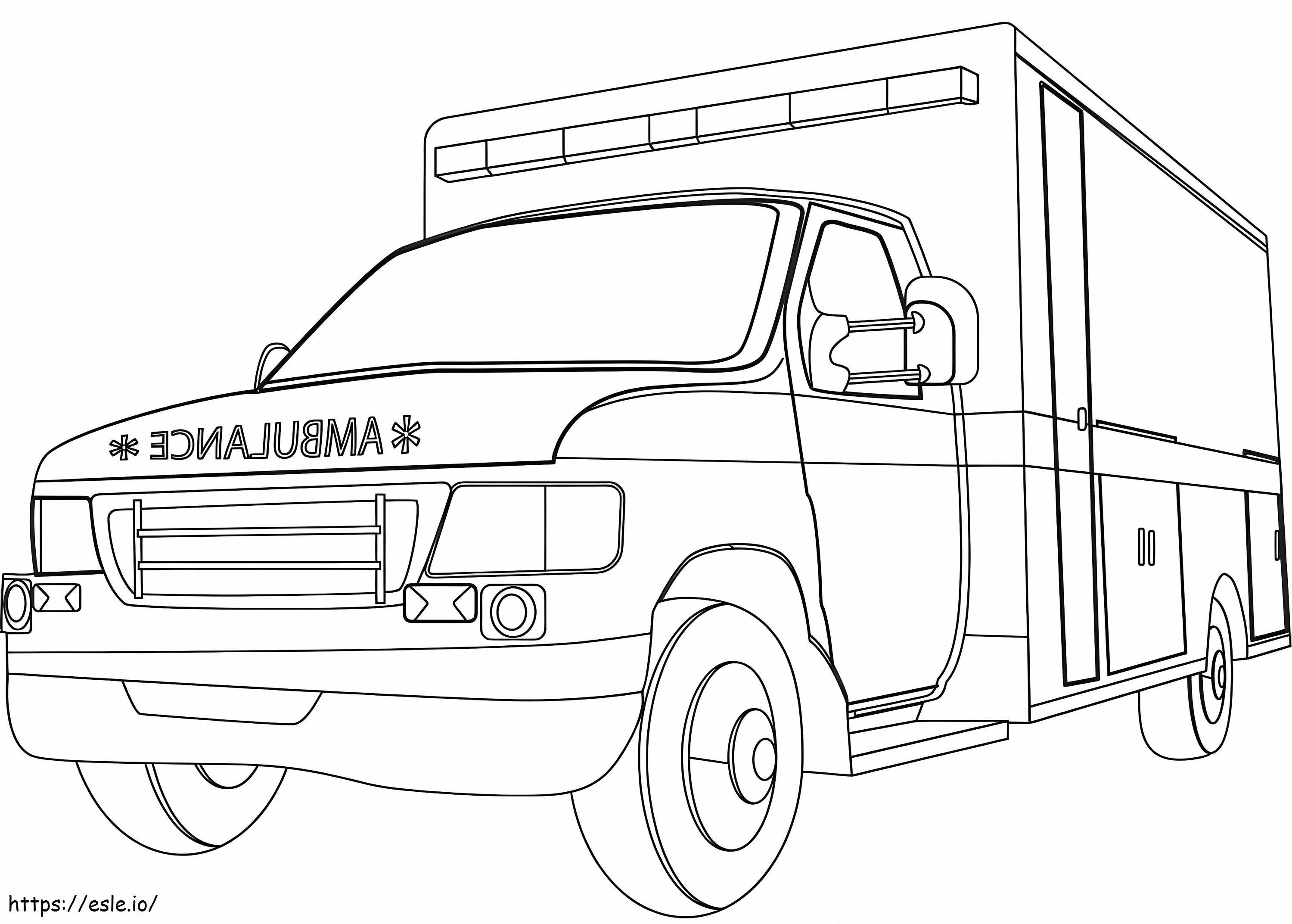 Coloriage Ambulance 15 à imprimer dessin