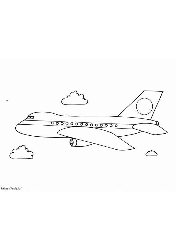 Awesome Plane coloring page