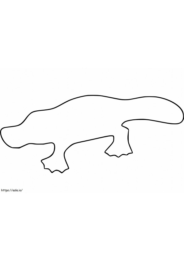 Platypus Outline coloring page