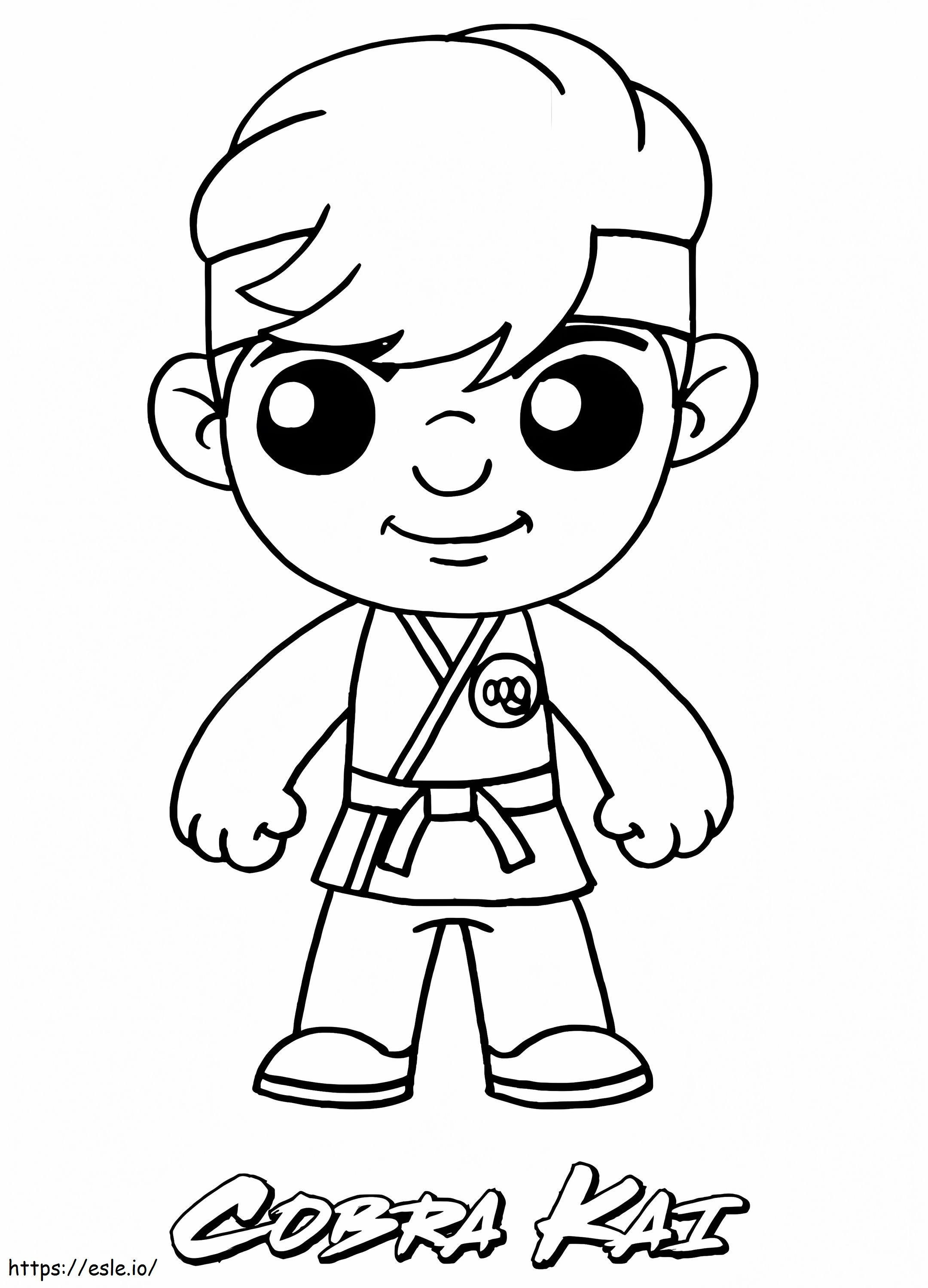 Chibi Johnny Lawrence coloring page