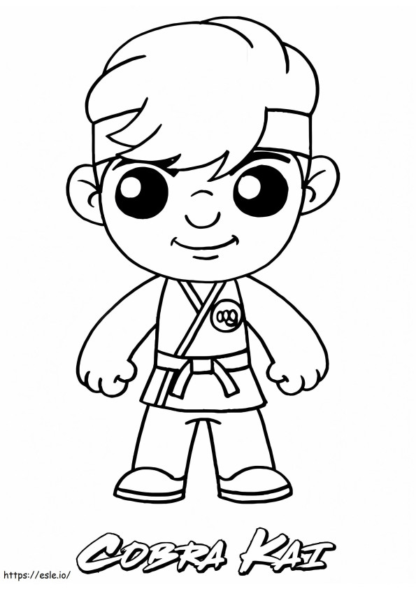 Chibi Johnny Lawrence coloring page