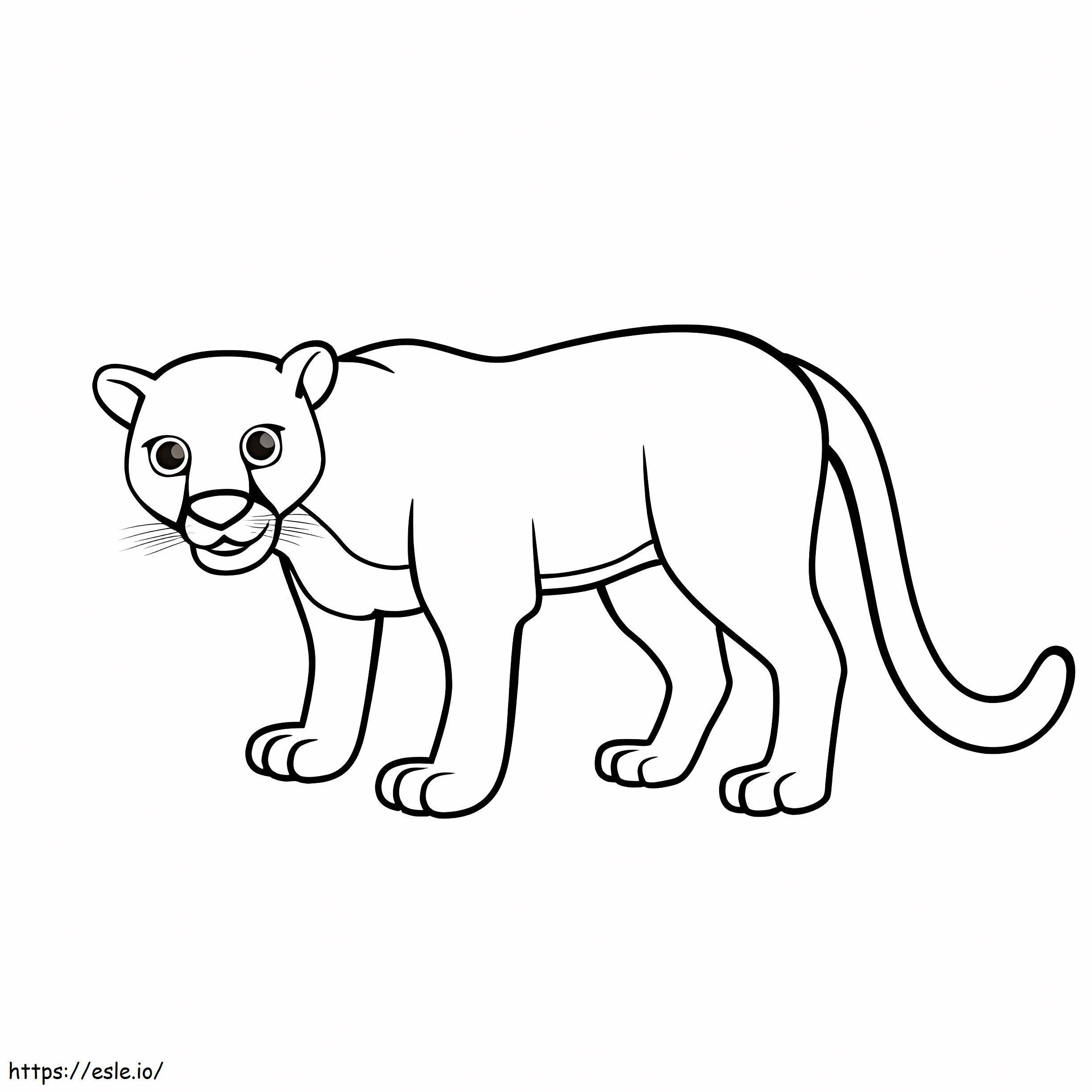 Puma yang lucu Gambar Mewarnai