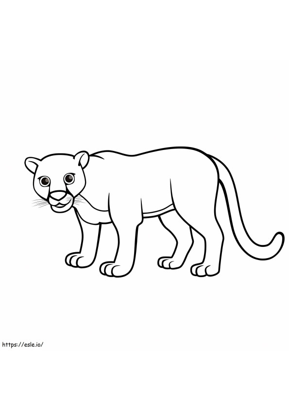 Coloriage Puma mignon à imprimer dessin