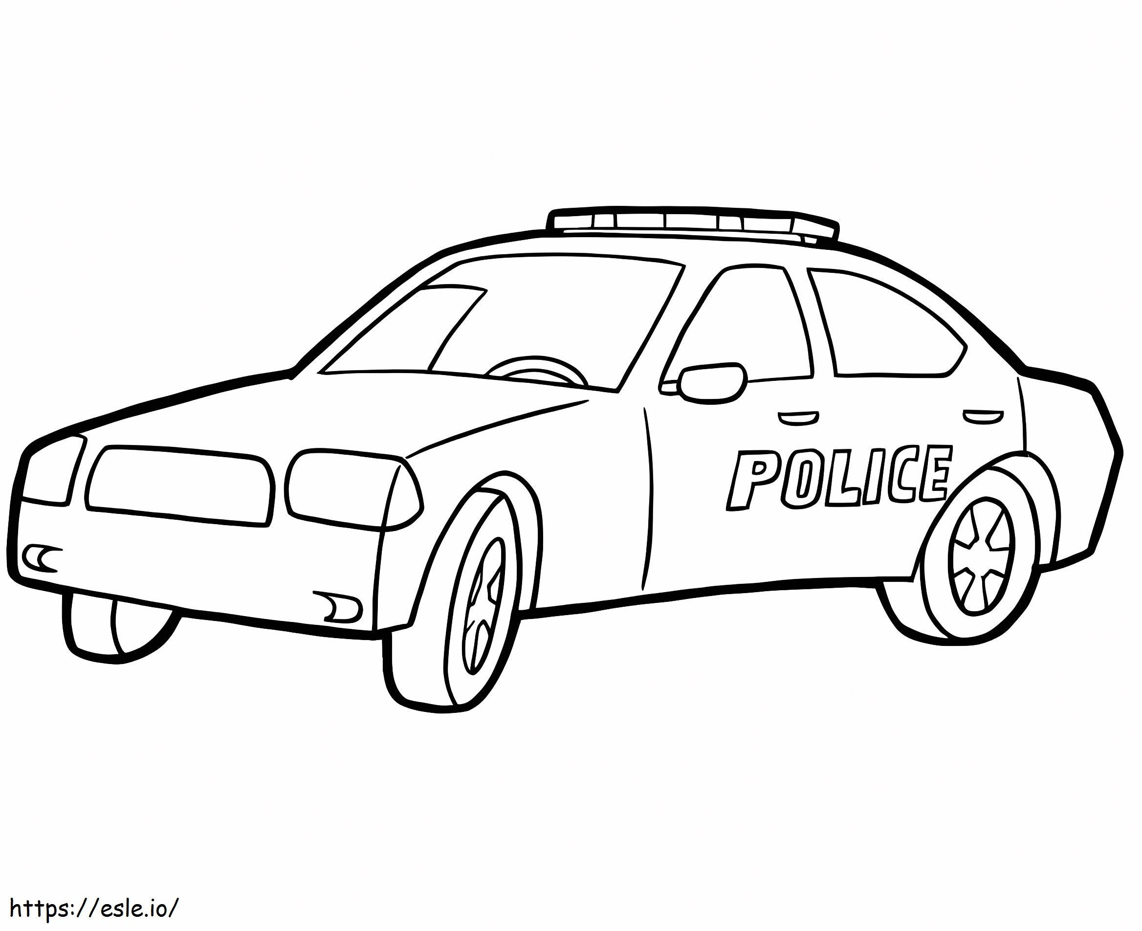 Ilmainen tulostettava poliisiauto värityskuva
