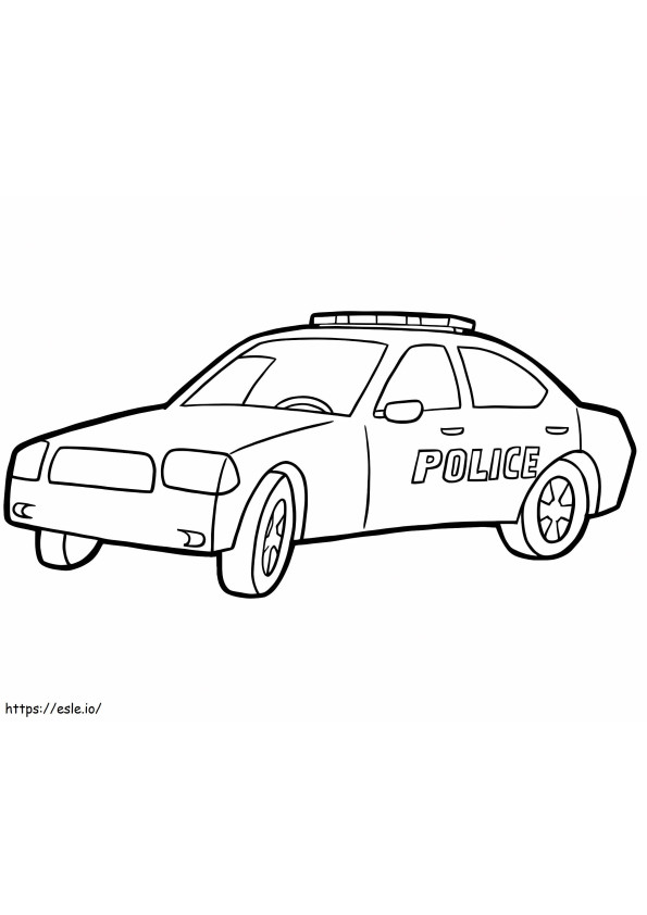 Gratis afdrukbare politieauto kleurplaat