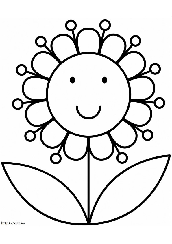 Simple Flower To Color coloring page