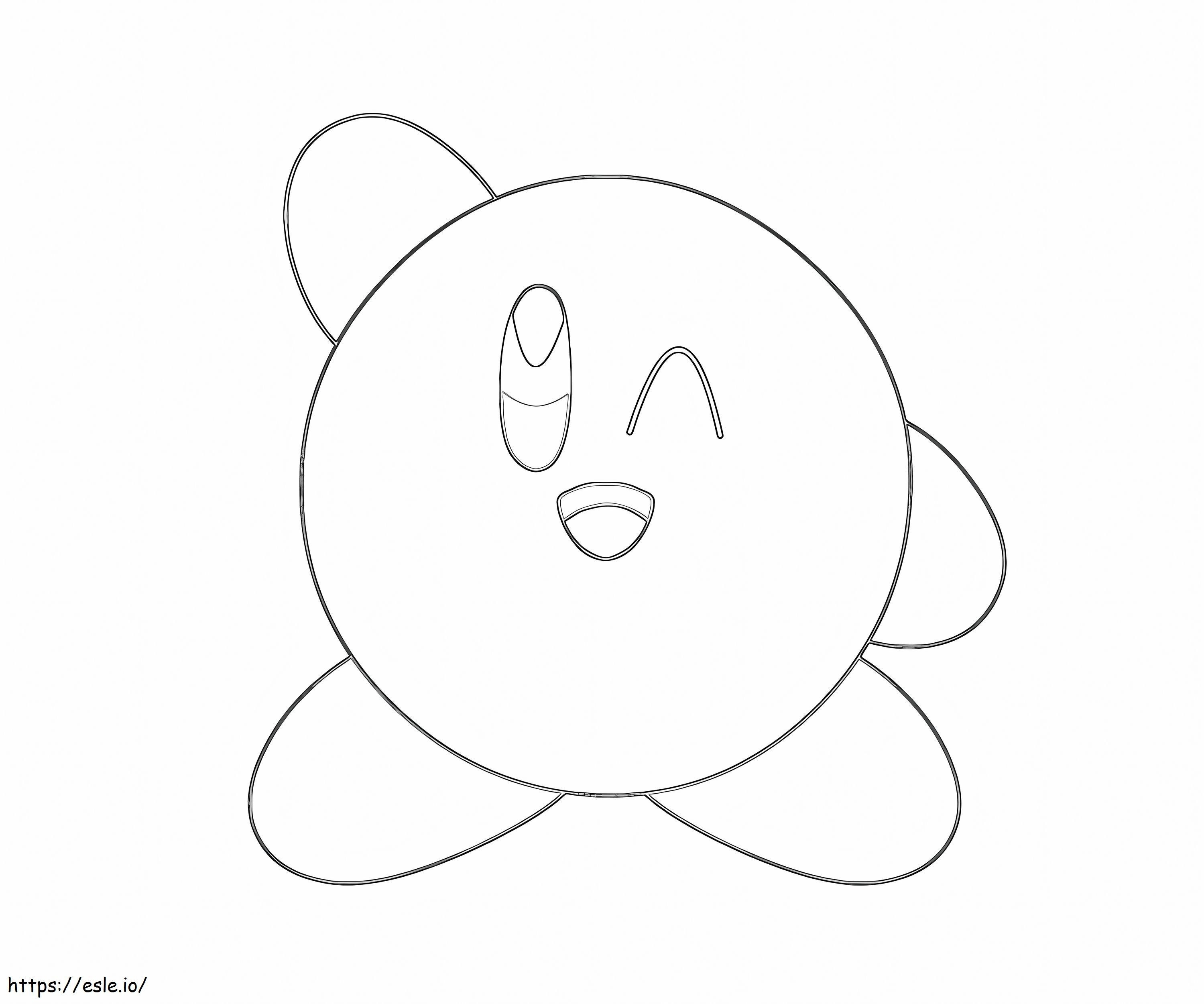 Kirby yang menyenangkan Gambar Mewarnai