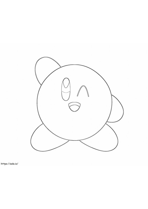 Kirby divertido para colorear