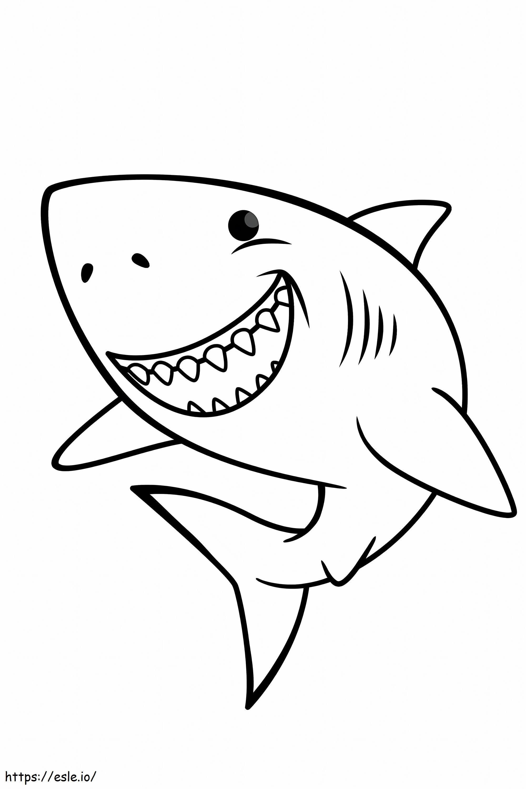 Incredible Shark coloring page
