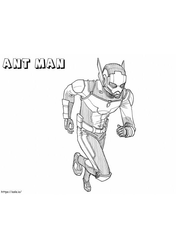 Ant-Man uitgevoerd kleurplaat