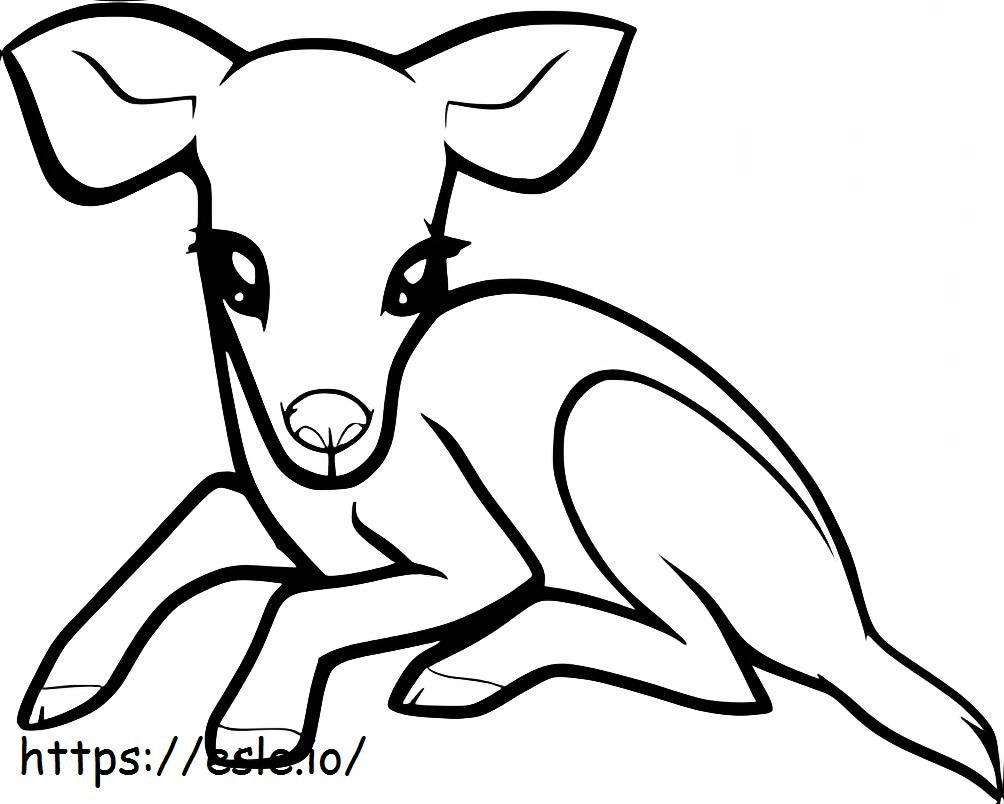 Lying Deer coloring page
