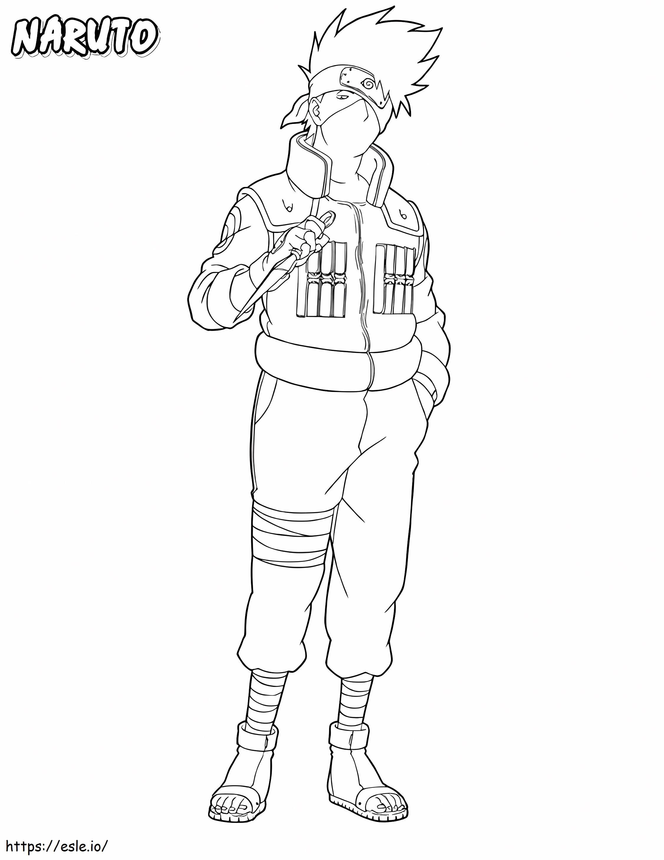 1561187426 Kakashi A4 coloring page