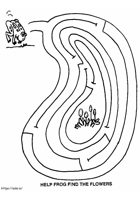 Sammakko Ja Labyrintti värityskuva
