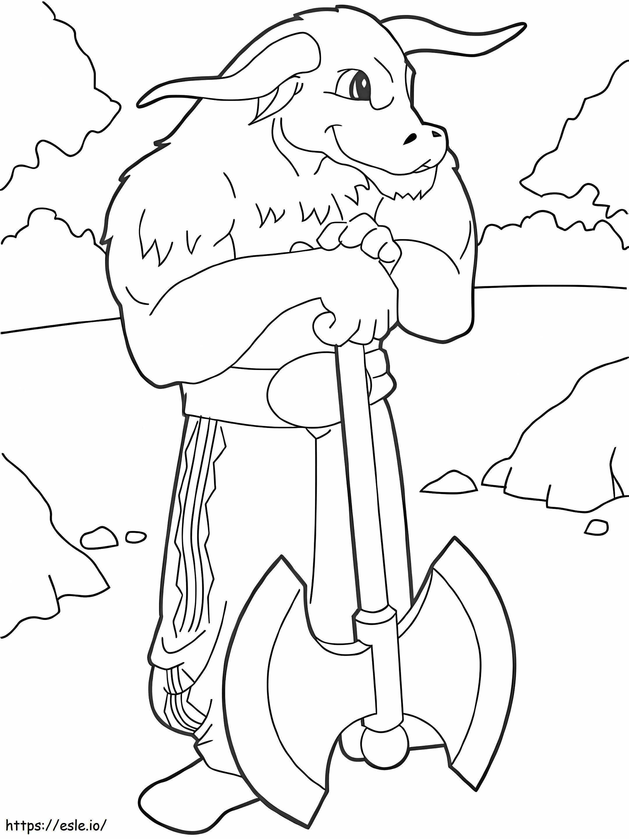 Minotaur With Axe coloring page