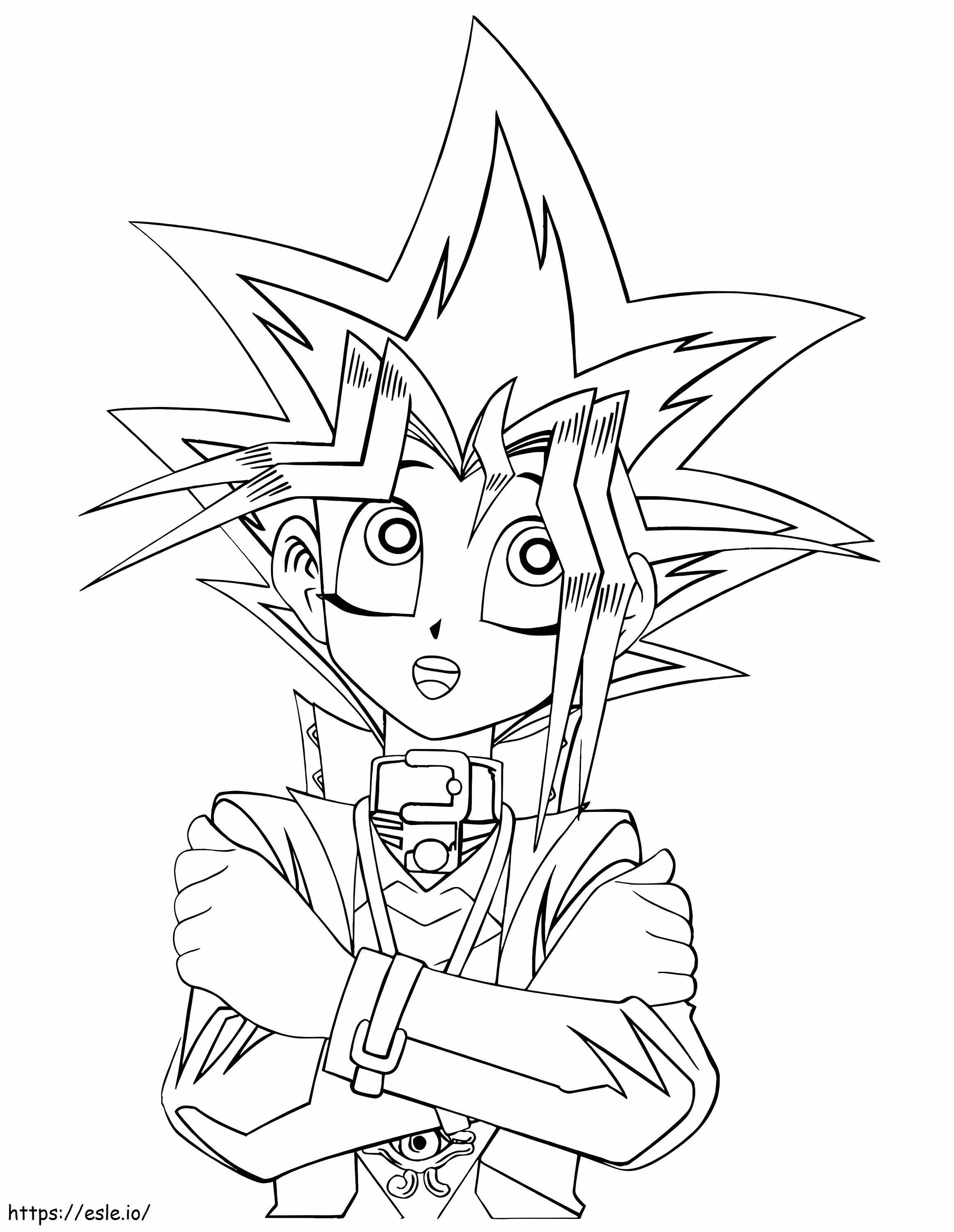 Happy Yu Gi Oh coloring page