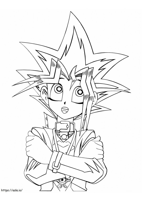 Happy Yu Gi Oh coloring page