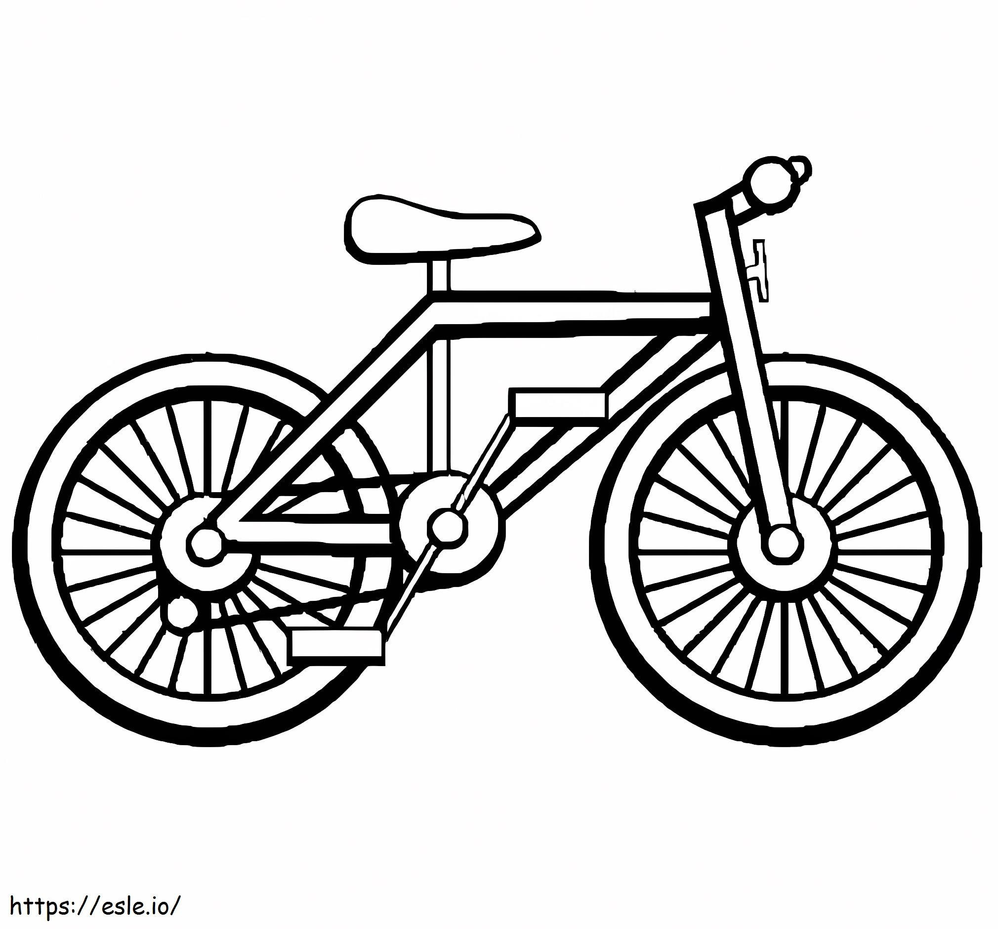 Yksi polkupyörä värityskuva