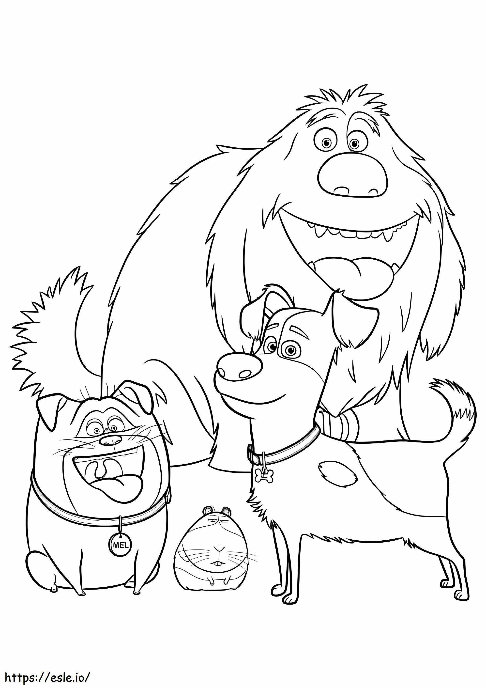 Duke And Friends coloring page
