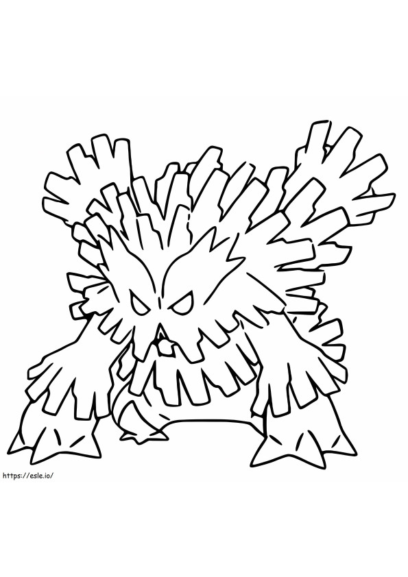 Coloriage Pokémon Méga Abomasnow à imprimer dessin