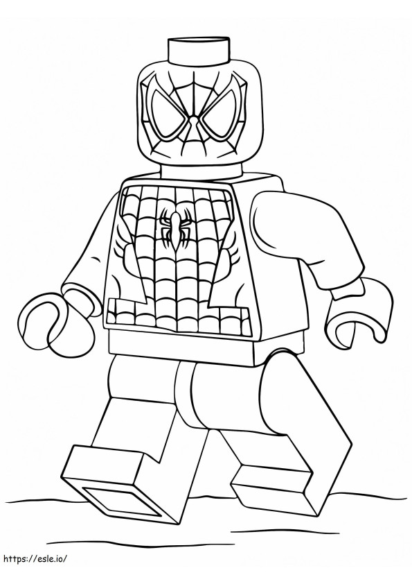 Lego Avengers Spiderman Gambar Mewarnai
