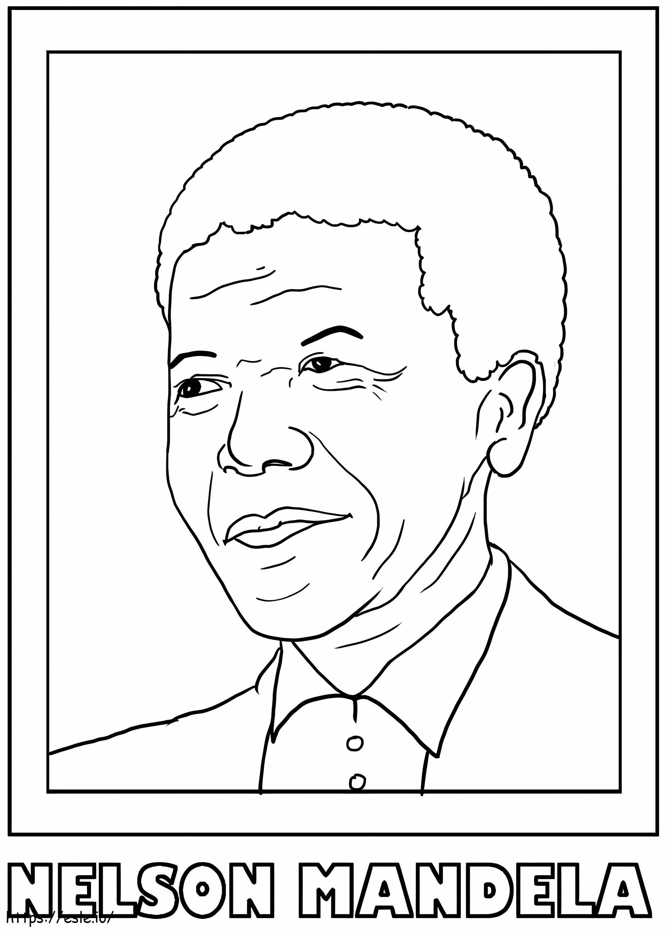 Nelson Mandela 7 para colorear