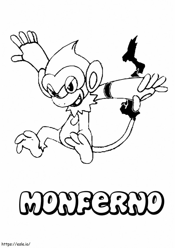 8-) Monferno coloring page