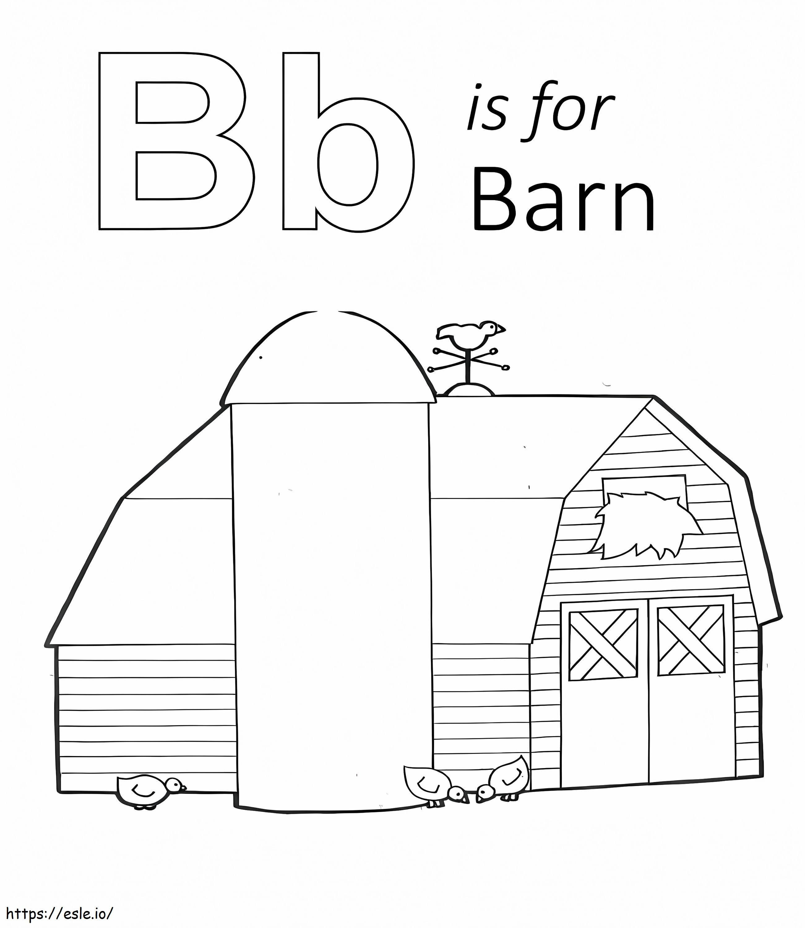 B Is For Barn coloring page