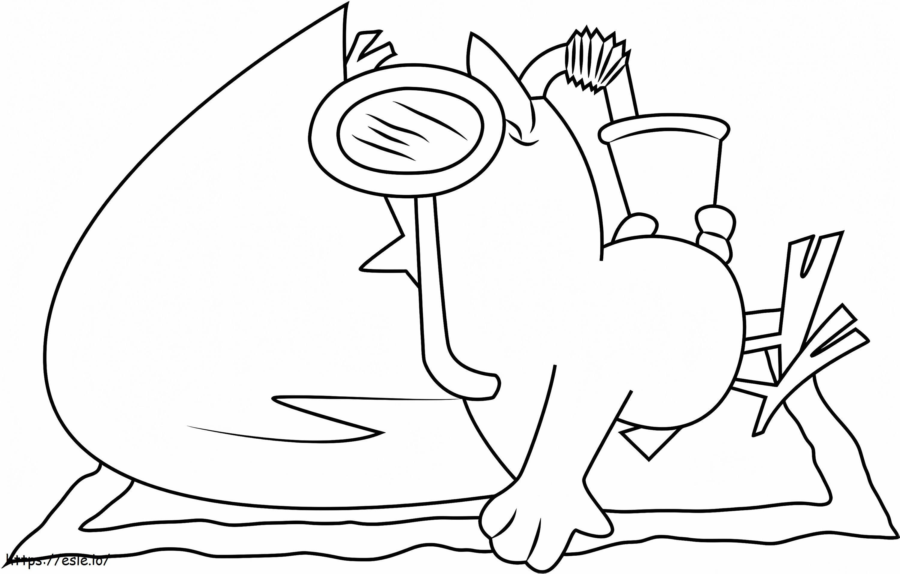 1530848263 Calimero Relaxing A4 coloring page