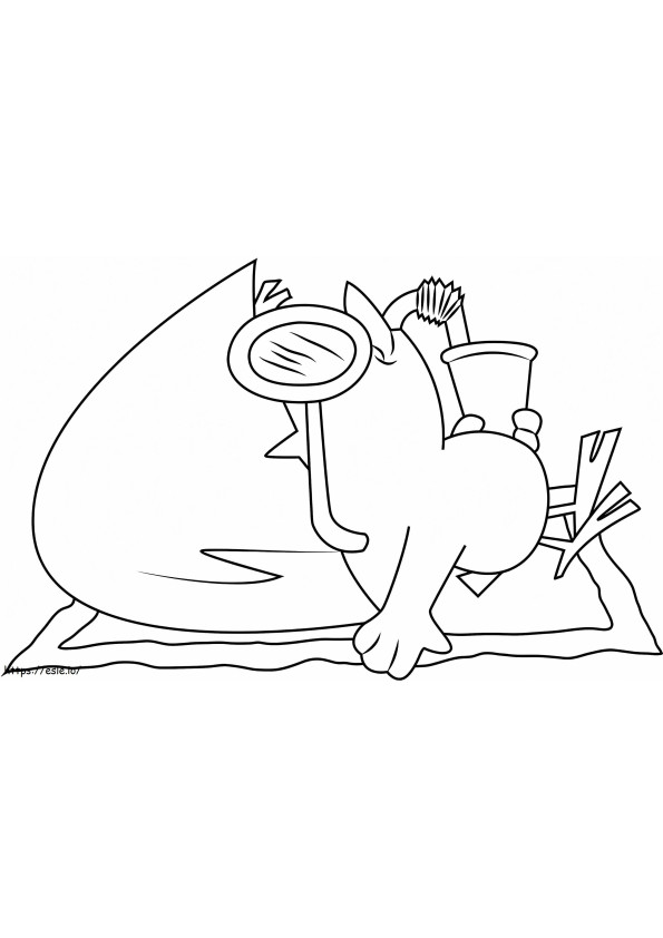 1530848263 Calimero Relaxing A4 coloring page