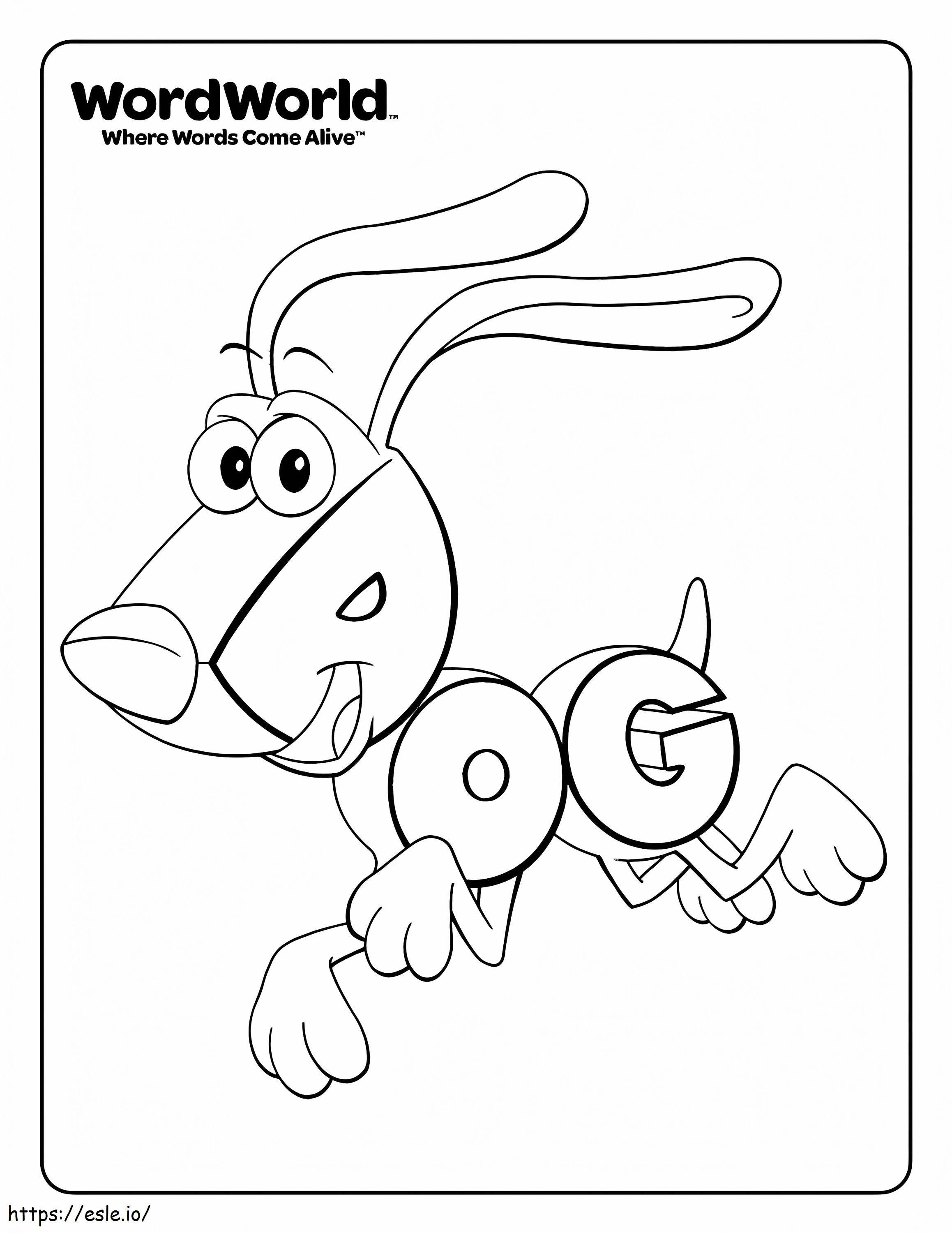Dog WordWorld Coloring Page coloring page