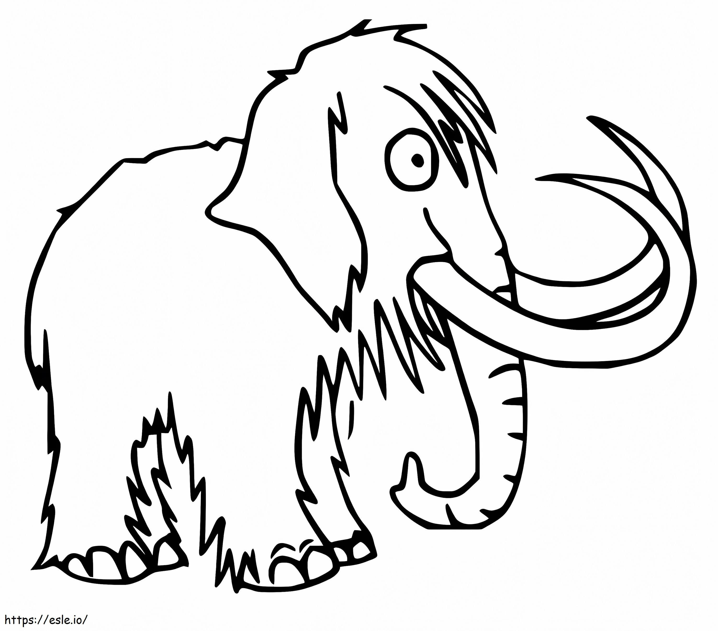 Ilmainen tulostettava Mammoth värityskuva
