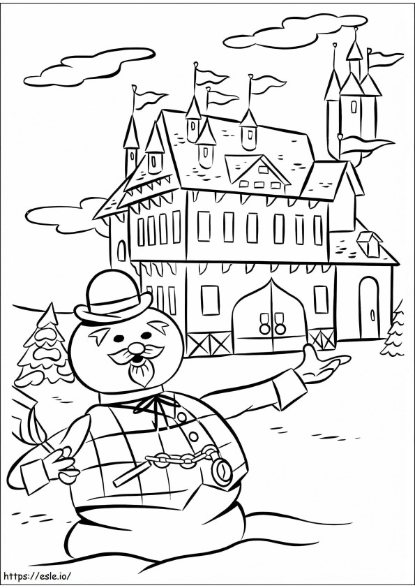 Coloriage Sam le bonhomme de neige 2 à imprimer dessin