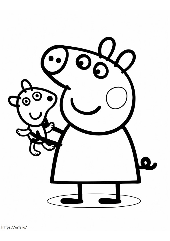 Peppa Pig Playing Toy coloring page