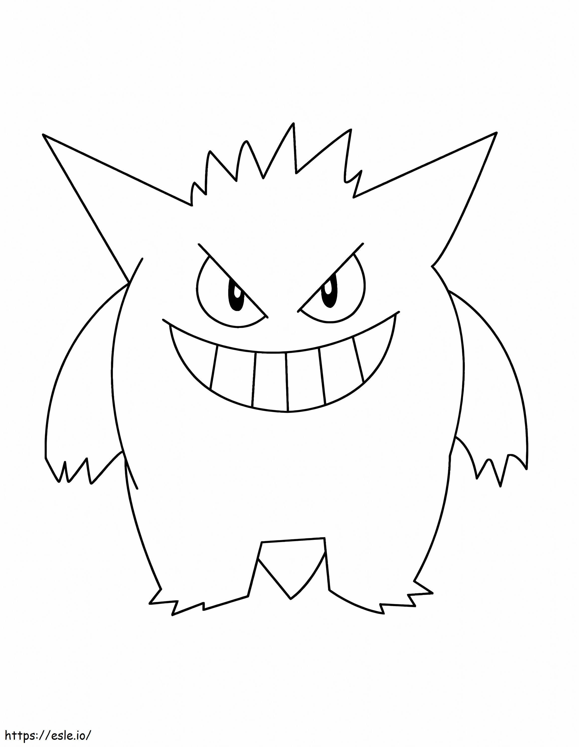 Gengar In Pokemon coloring page
