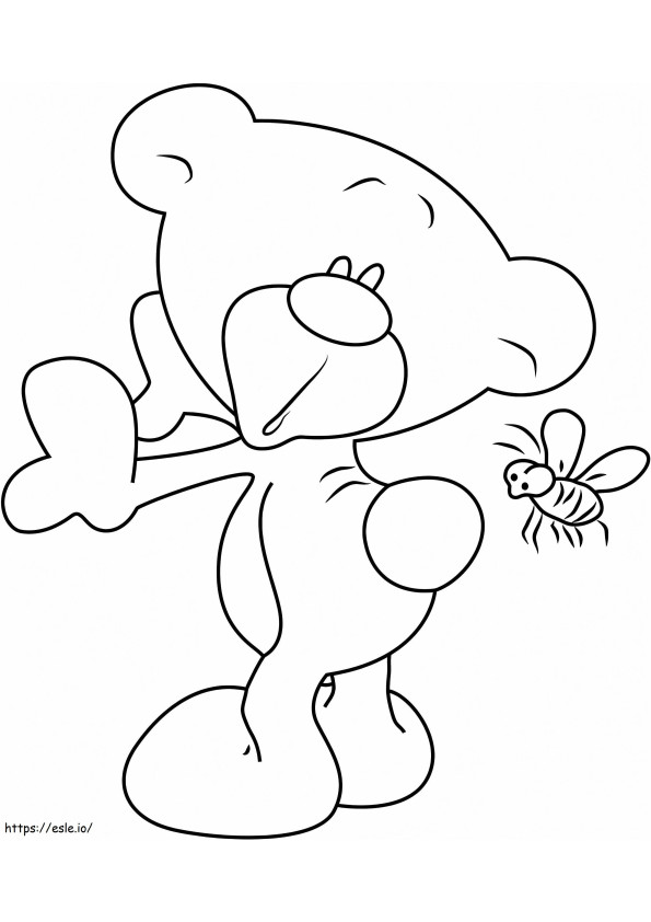 Pimboli And A Bee coloring page