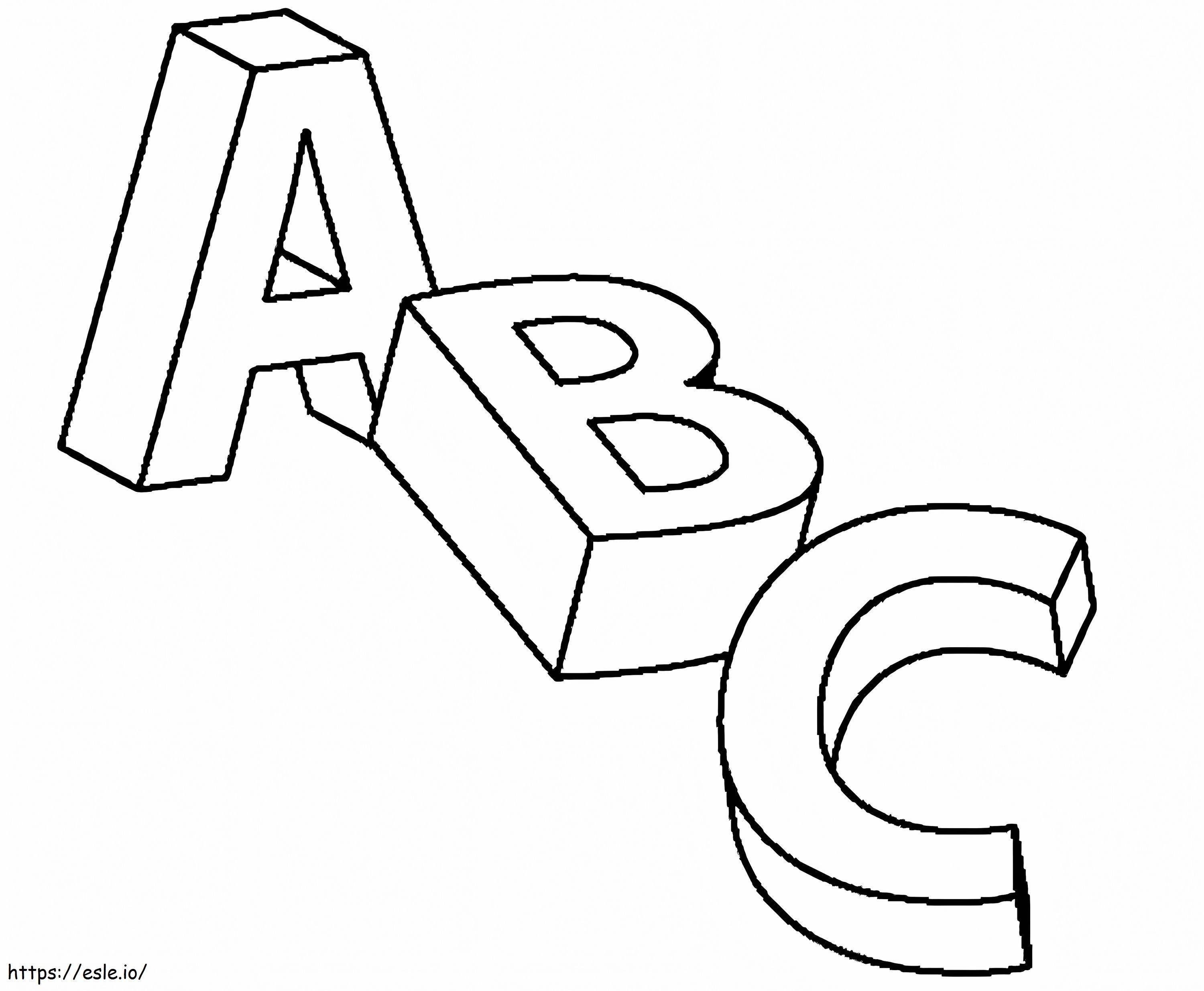 Basic Abc coloring page