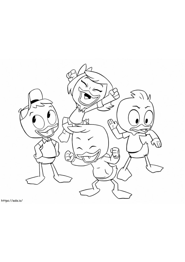 Little Ducks From Ducktales coloring page