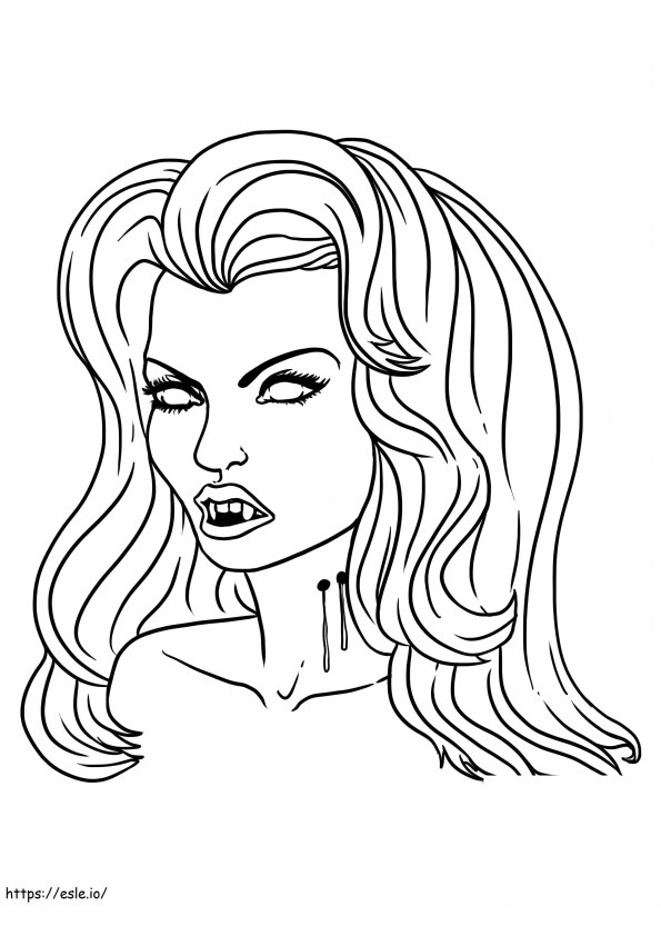 Girl Vampire coloring page