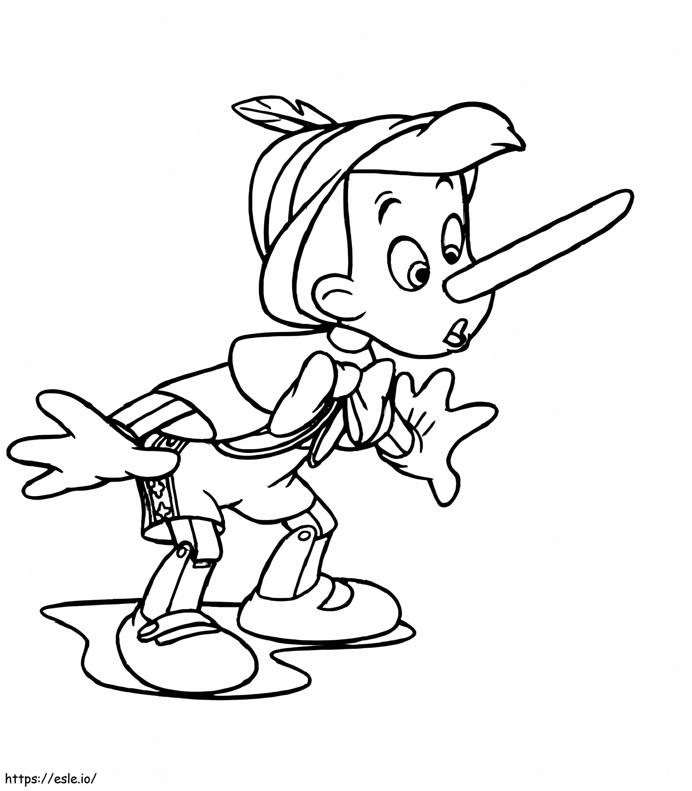 Pinocchio lügt ausmalbilder