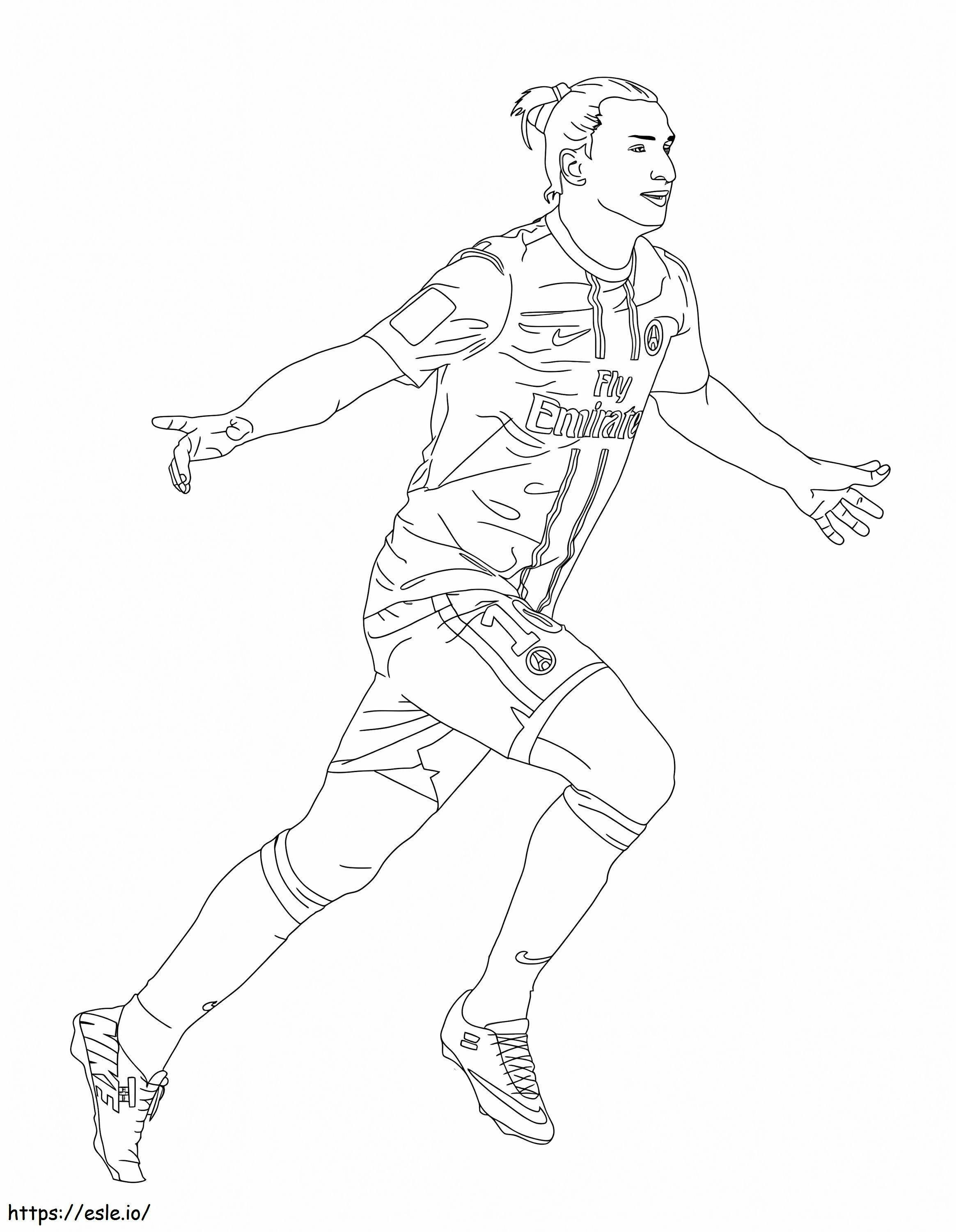 Coloriage Zlatan Ibrahimovic 2 à imprimer dessin
